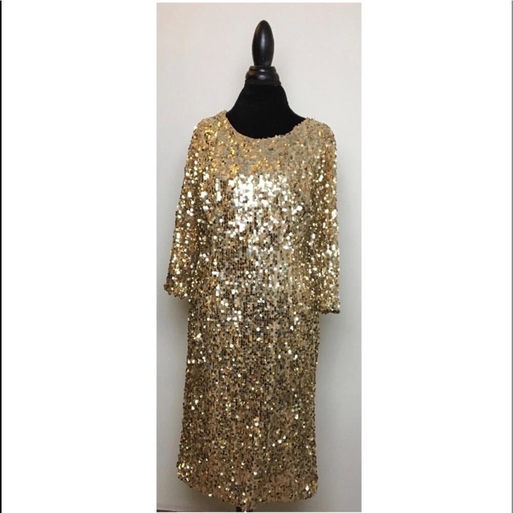 Gold party dress